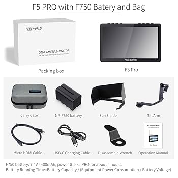 Amazon.com : FEELWORLD F5 Pro V4 6 Inch Touch Screen DSLR